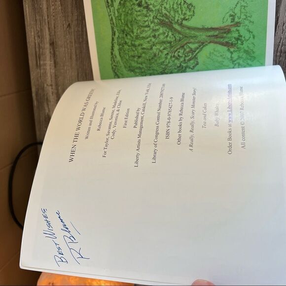 When the World was Green by Rebecca Blume Signed First Edition - Picture 5 of 10
